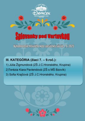 Spievanky pod Vartovkou 2025 45. ročník speváckej súťaže ľudových piesni