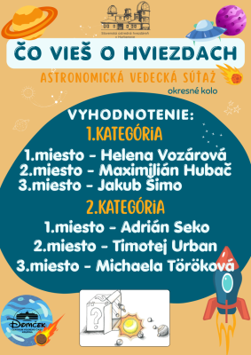 Astronomická vedecká súťaž - Čo vieš o hviezdach